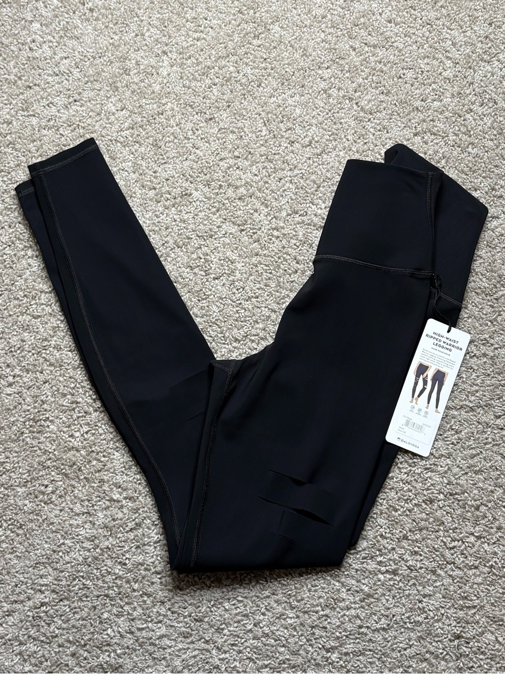 Alo Yoga High-Waist Ripped Warrior Leggings